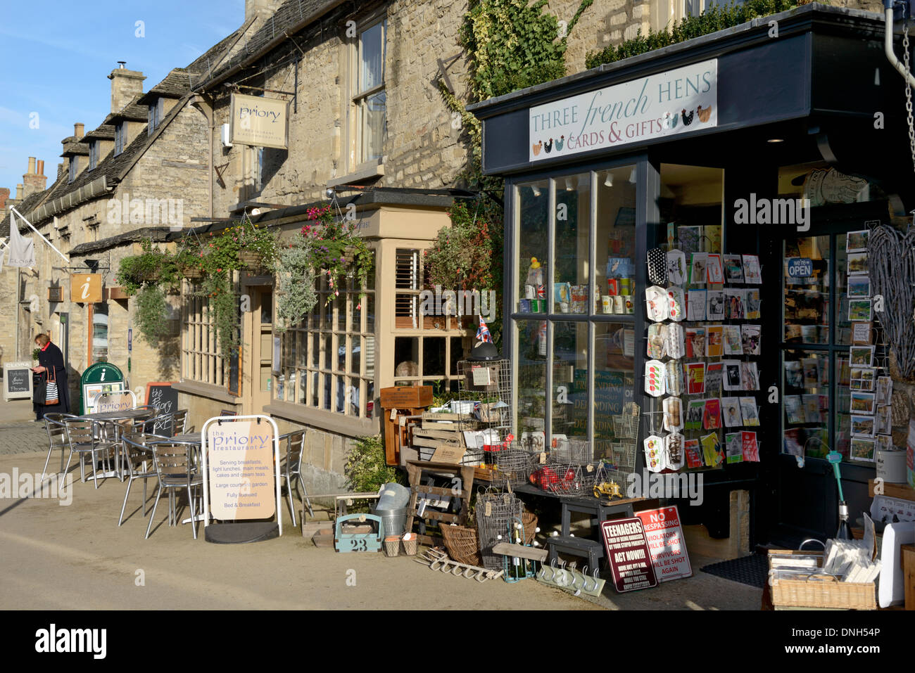 Display outside a shop, High Street, Burford, Cotswolds, Oxfordshire