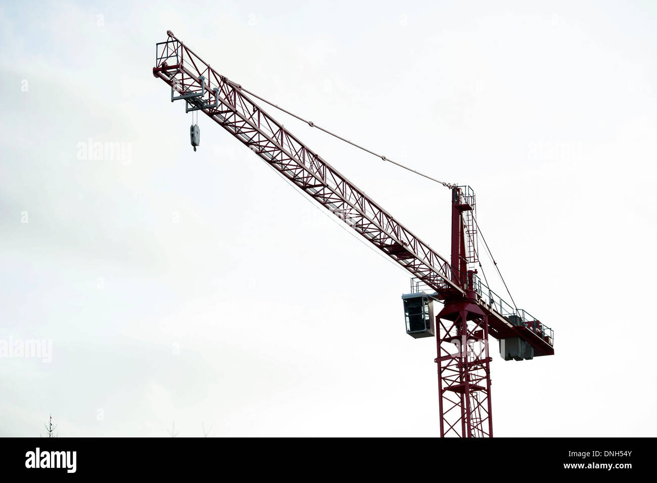 A crane at a construction site. Stock Photo