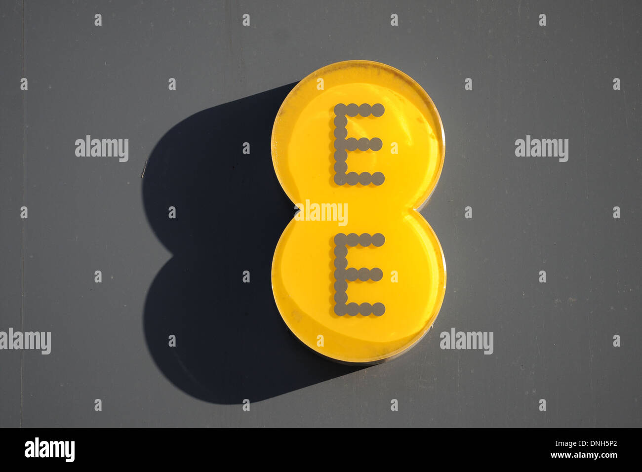 EE (formerly Everything Everywhere) phone network logo. Stock Photo