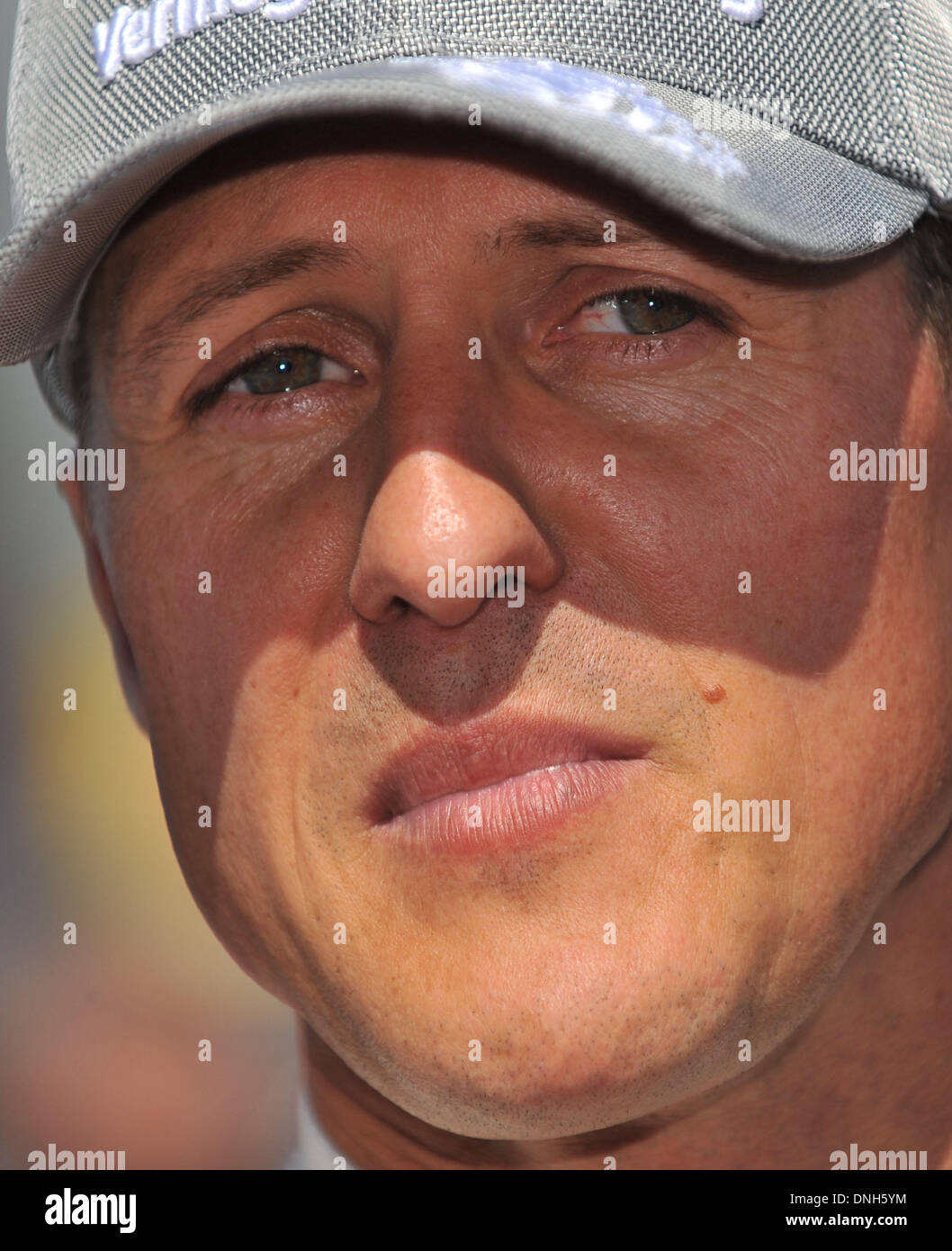FILE: Monza, Italy. 11th Sep, 2010. German driver Michael Schumacher of Mercedes GP talks to journalists after the qualifying race for the 2010 Formula One Italian Grand Prix at the Autodromo Nazionale in Monza, Italy, 11 September 2010. The 2010 Formula One Italian Grand Prix is held on 12 September 2010. Photo: Peter Steffen/dpa/Alamy Live News Stock Photo