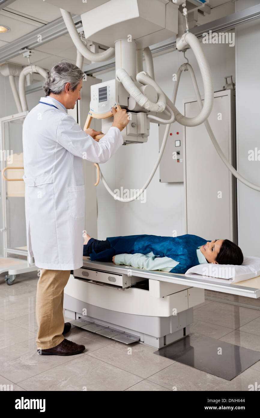 Female Going Through Xray Test Stock Photo Alamy