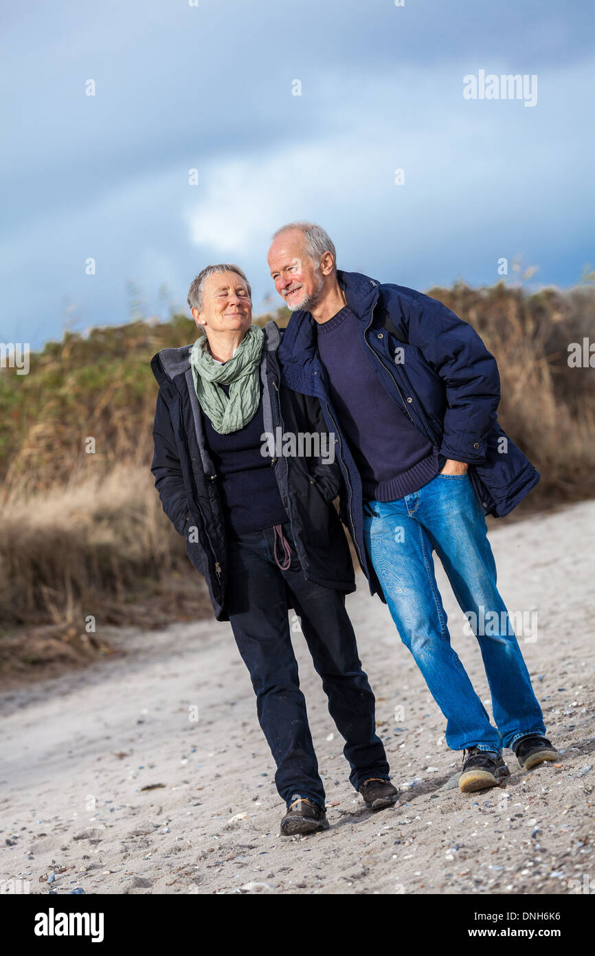 Happy senior man walking outside hi-res stock photography and images ...