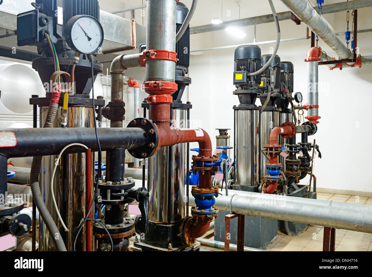 pressure pump for running water in a building Stock Photo Alamy