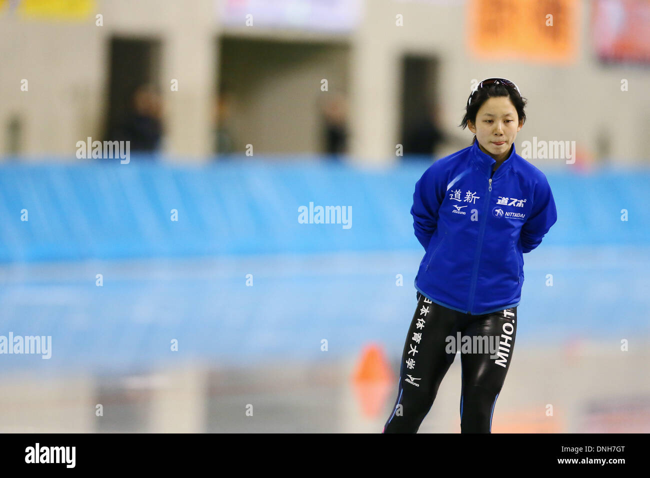 Nagano, Japan. 29th Dec, 2013. Miho Takagi (JPN) Speed Skating : Miho Takagi of Japan cools down after the Japan Olympic Team Trials for Sochi, Women's 1000m at M-Wave in Nagano, Japan . Credit:  Yusuke Nakanishi/AFLO SPORT/Alamy Live News Stock Photo
