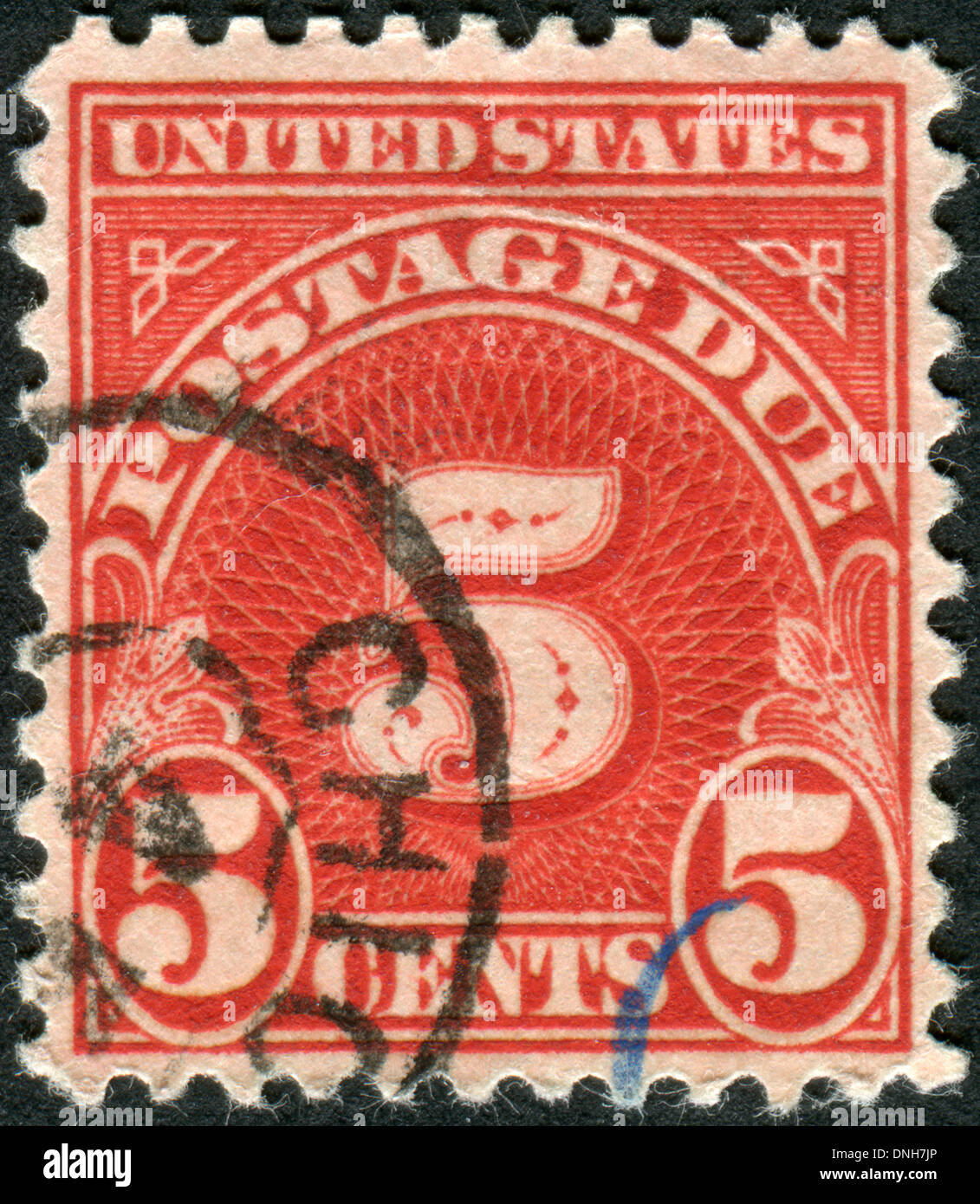 USA CIRCA 1930 A postage stamp printed in USA shows figure 5