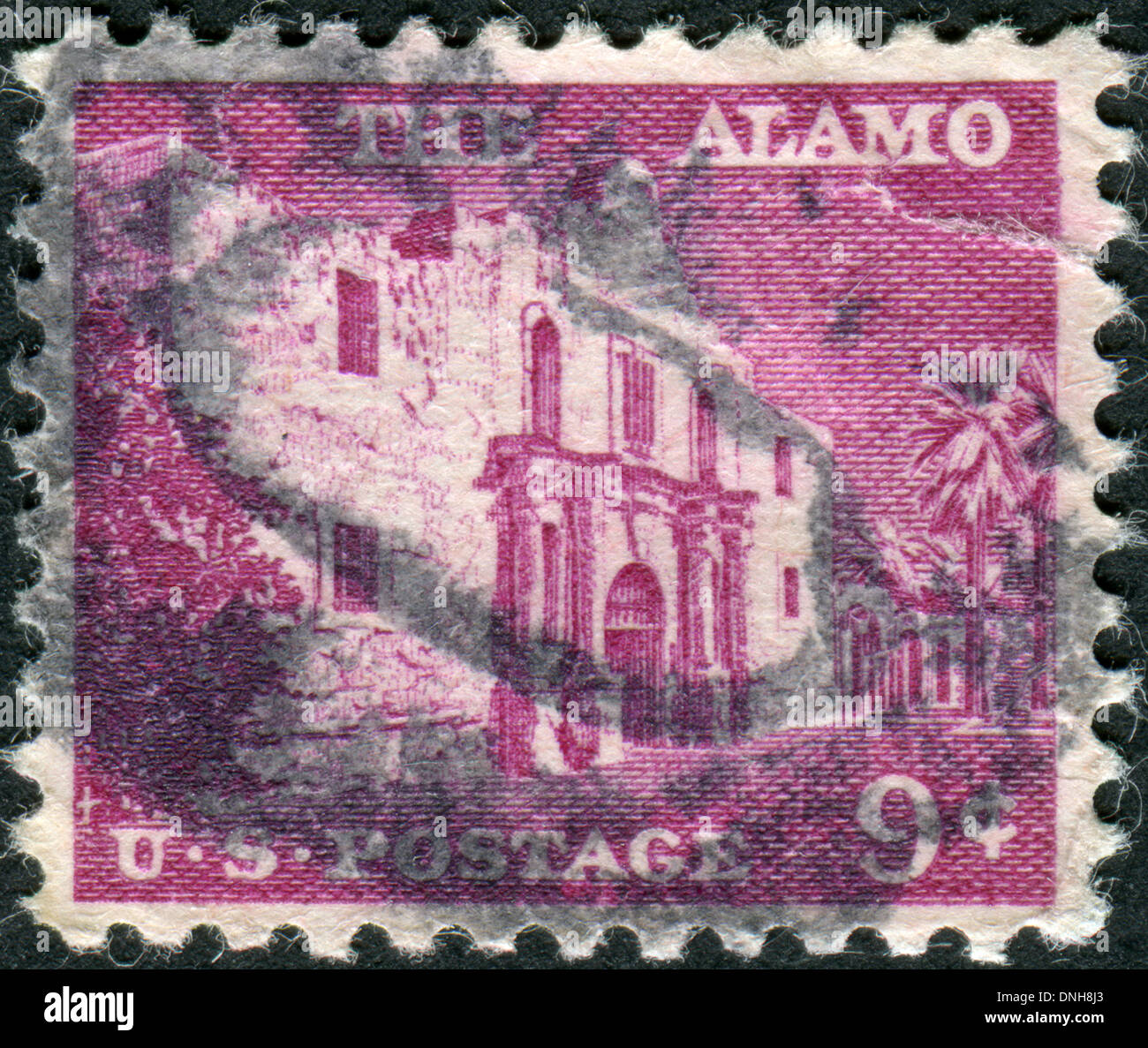 USA CIRCA 1956 Postage stamp printed in USA shows the Alamo