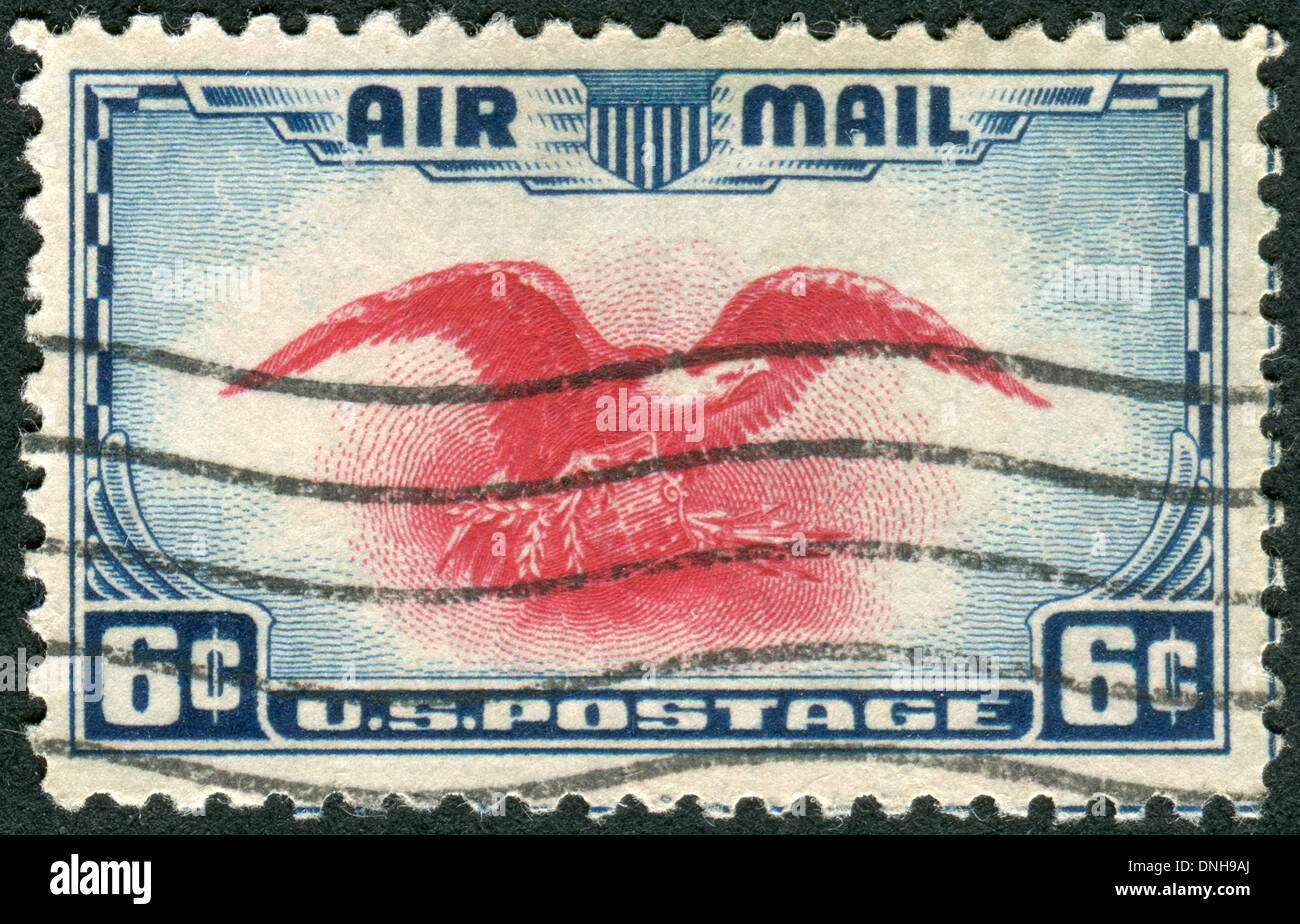 USA CIRCA 1938 Postage stamps printed in USA, shows Eagle Holding