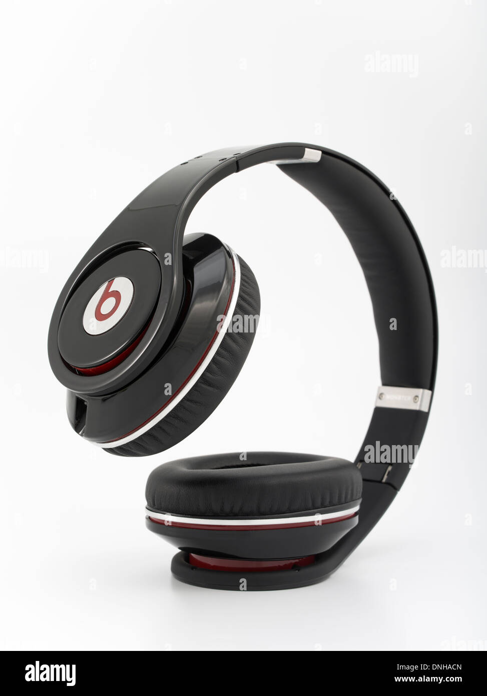 Beats by Dr. Dre studio headphones 2008 produced by Monster Cable. Iconic gadget / audio equipment. Stock Photo