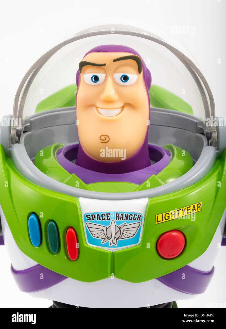 Buzz Lightyear iconic children's toy from movie Toy Story produced by Thinkway Toys Stock Photo