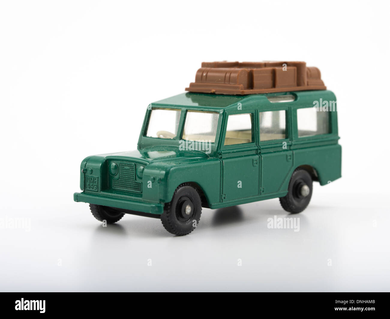 Matchbox Die-cast Toy Cars - #12 Land Rover Safari Produced by Lesney Products United Kingdom from 1953 onwards. Stock Photo