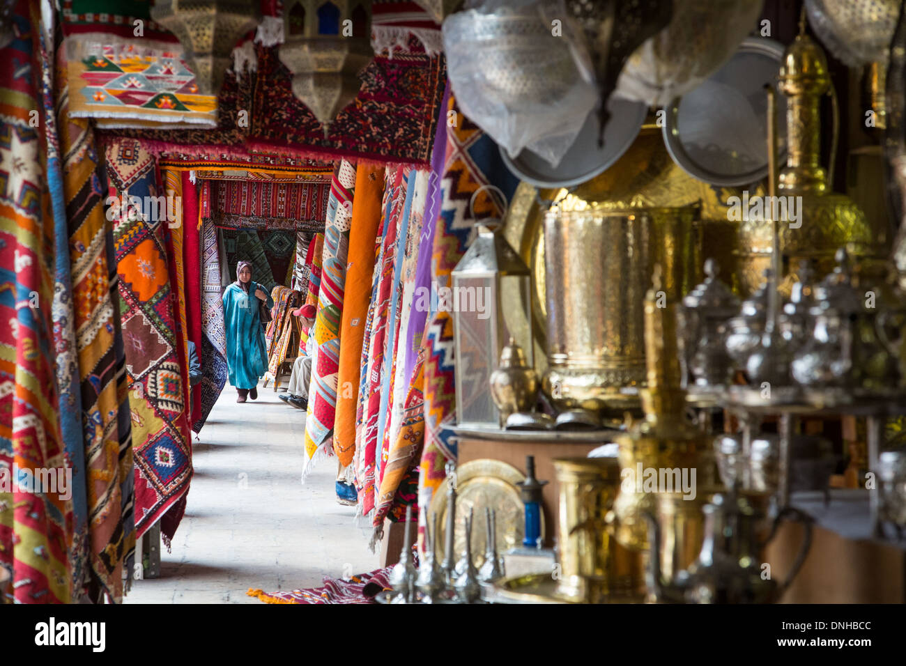 COPPER AND RUG SHOPS, HABOUS QUARTER, THE NEW MEDINA OF CASABLANCA