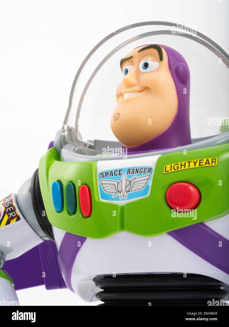 Buzz Lightyear iconic children's toy from movie Toy Story produced by Thinkway Toys Stock Photo