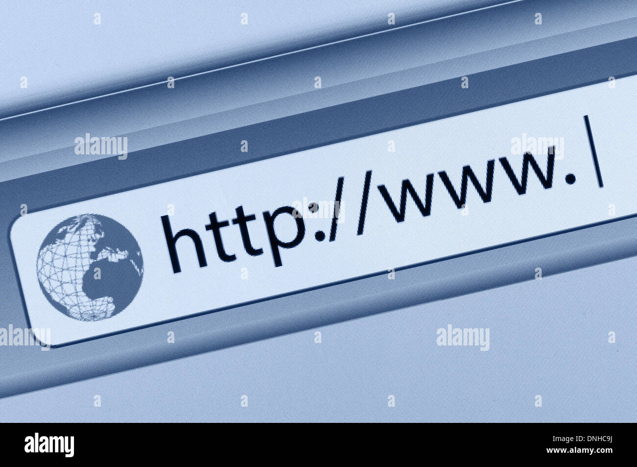 Closeup of Address Bar of Web Browser Stock Photo