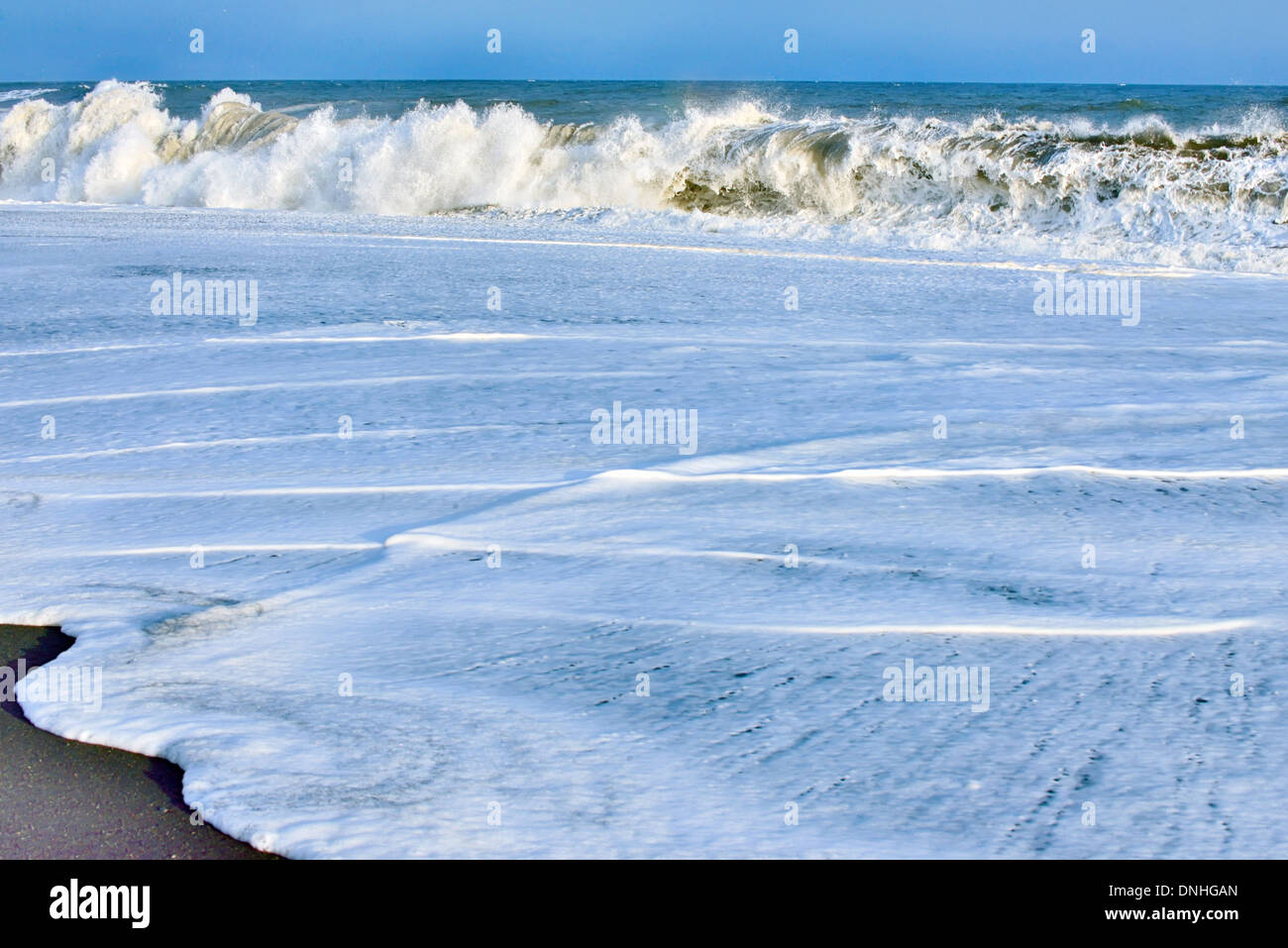 Big waves broken at ocean Stock Photo