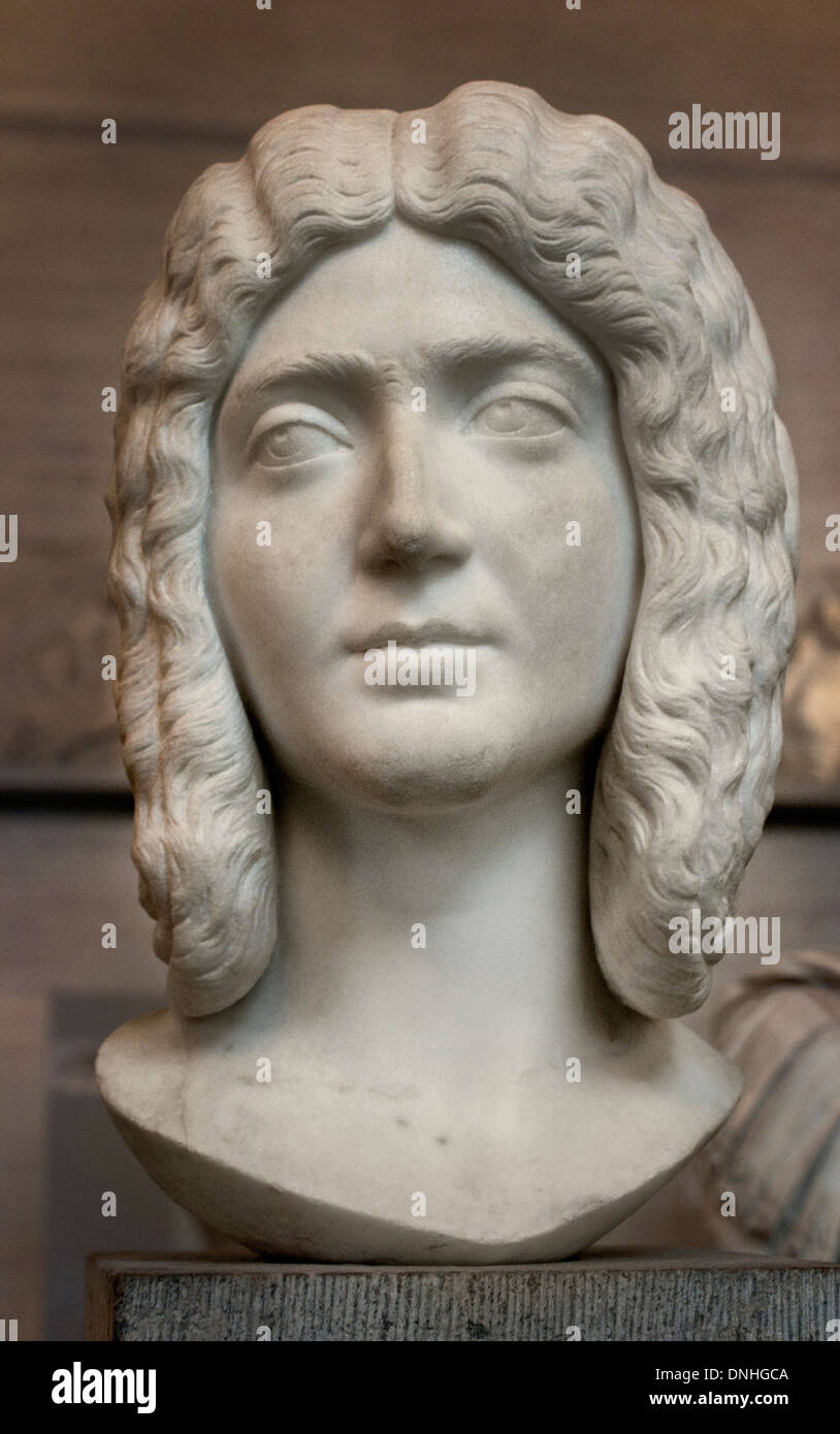 Portrait of a Roman lady 200 AD ( the empress Julia Domna wife of Septimius Severus, mother of Geta ? ) Roman Rome Italy Italian Stock Photo