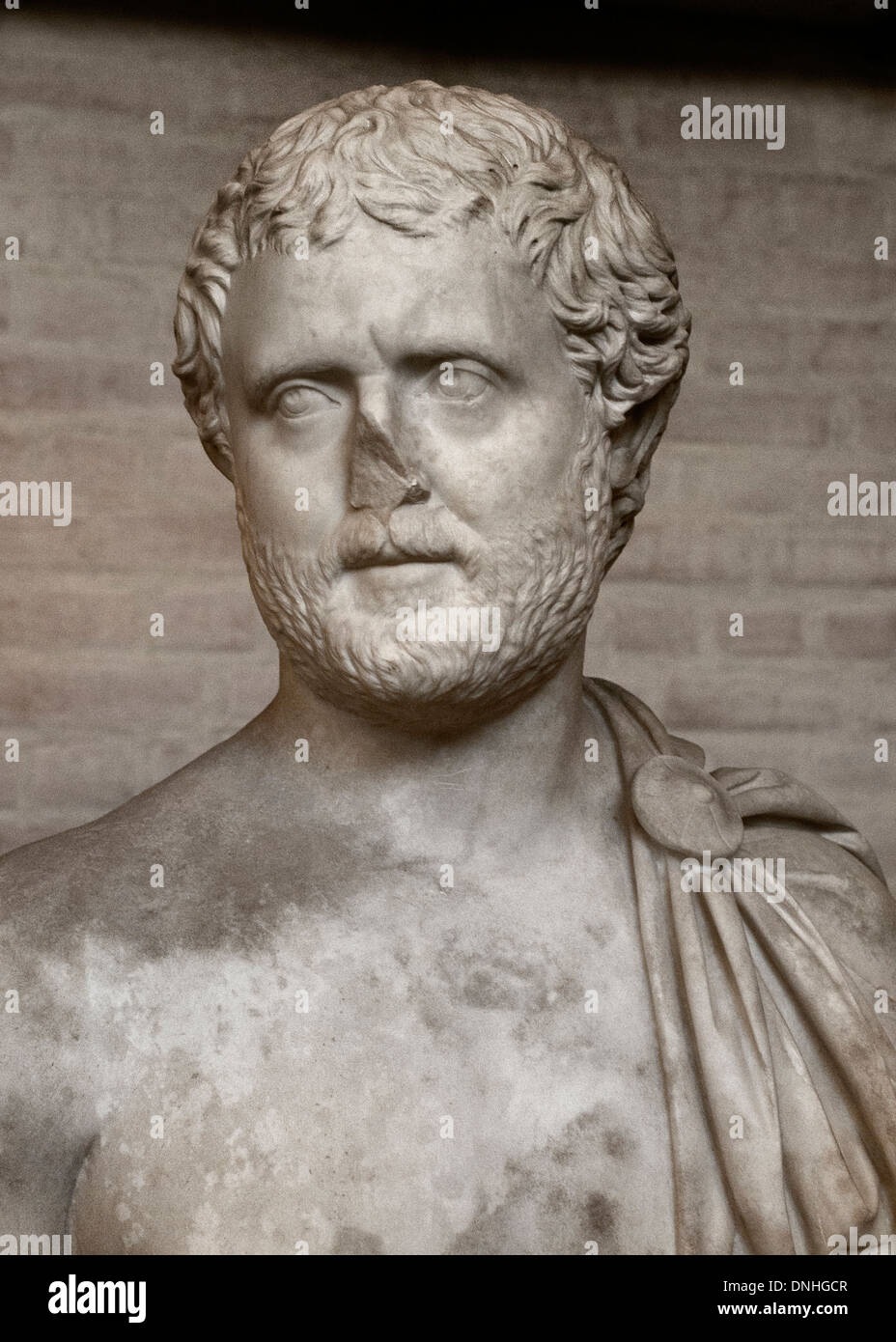 Bust of a man 220 Ad  Rome Roman Stock Photo