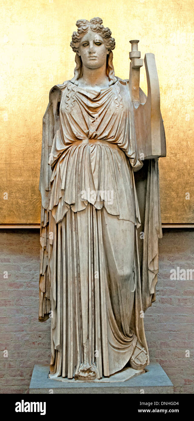 Apollo - Apollon Barberini probable copy of the cult statue in the temple of Apollo Palatinus in Rome 1st–2nd century Roman Ital Stock Photo