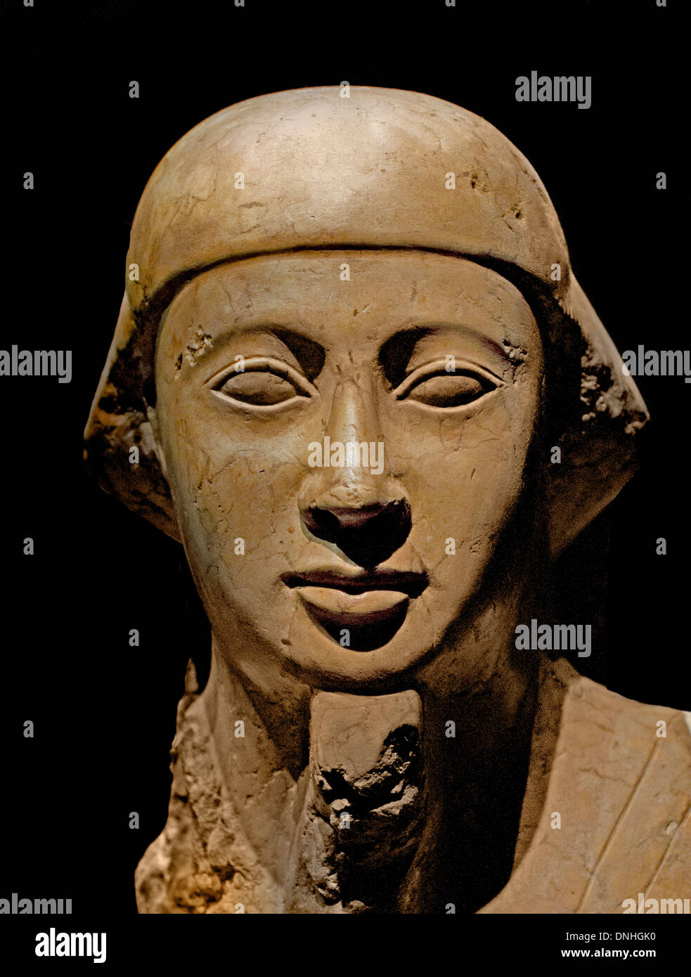 Head of Priest 26 Dynasty 550 BC Egypt Egyptian Stock Photo
