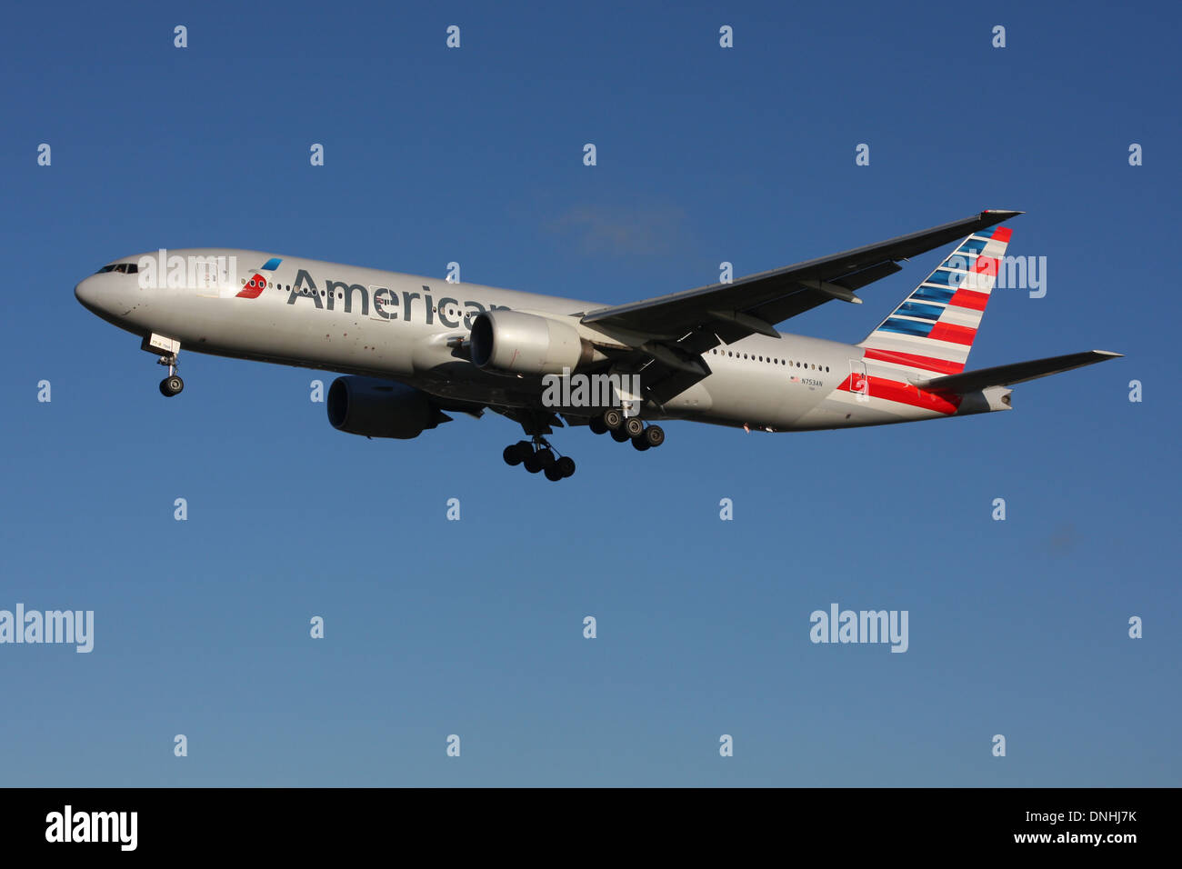 AMERICAN AIRLINES USA BOEING 777 Stock Photo