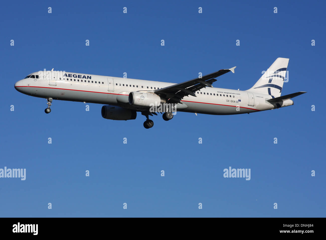 AEGEAN AIRLINES AIRBUS A321 Stock Photo
