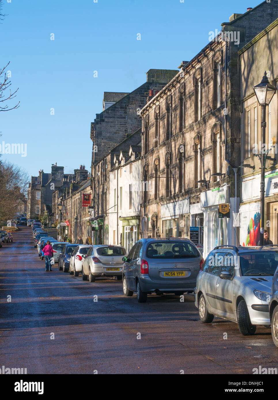 Rothbury High Street, Northumberland, England UK Stock Photo Alamy