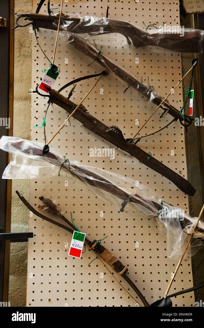Close-up of bowguns, Amalfi, Province of Salerno, Campania, Italy Stock Photo