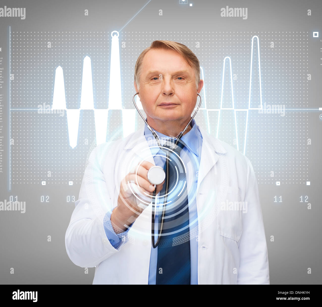 smiling doctor or professor with stethoscope Stock Photo Alamy