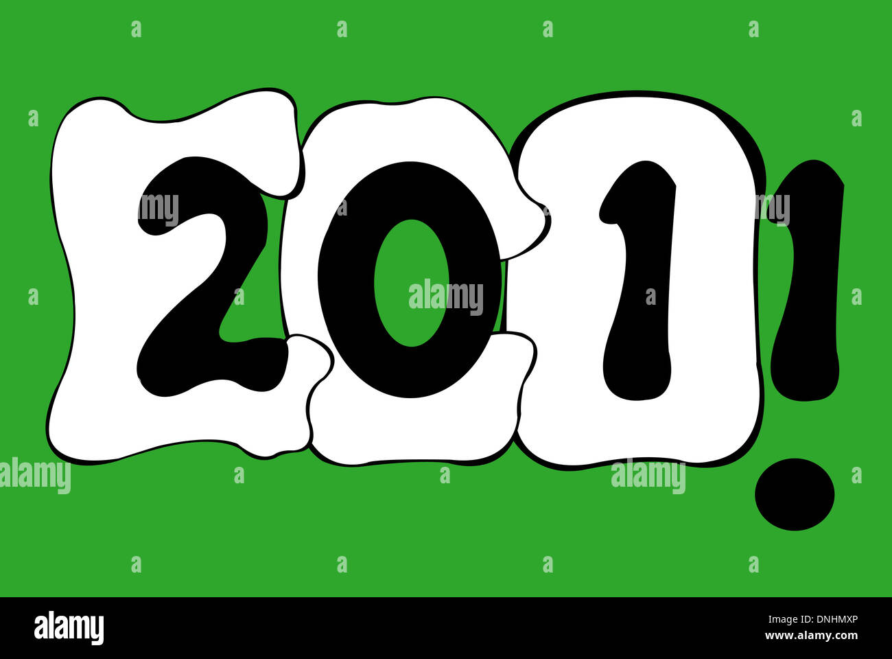 Eco word combined with the year 2011 Stock Photo