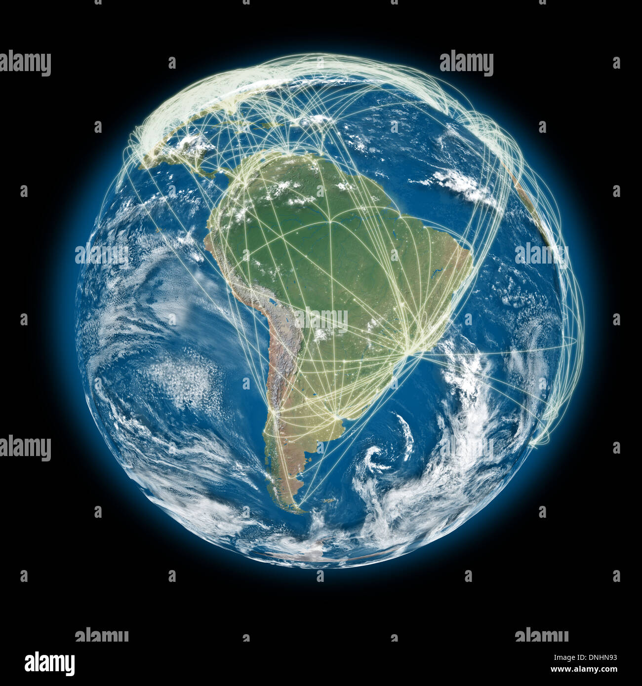 Global airline flight paths hi-res stock photography and images - Alamy