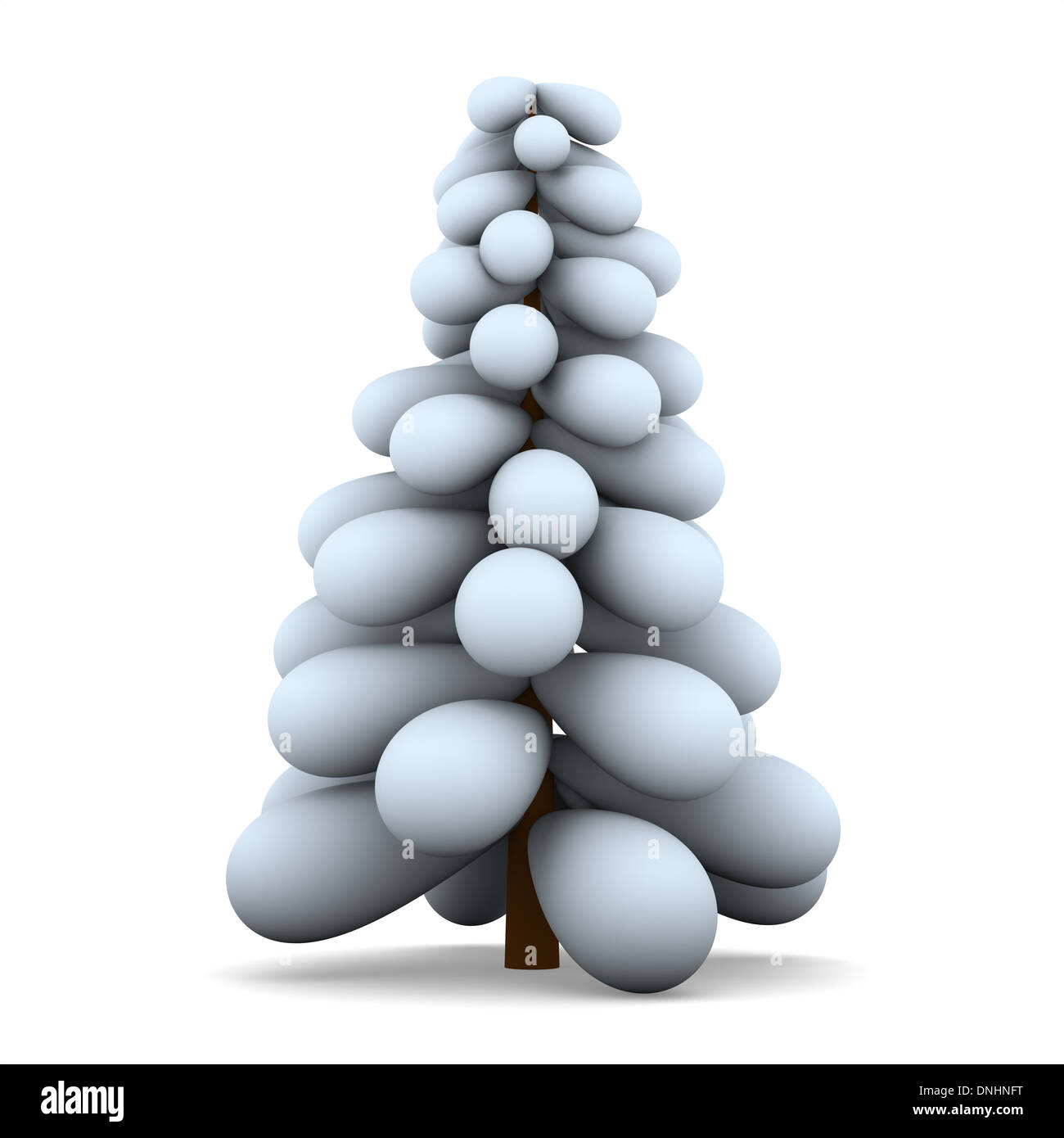 White christmas tree illustration isolated on white background Stock ...