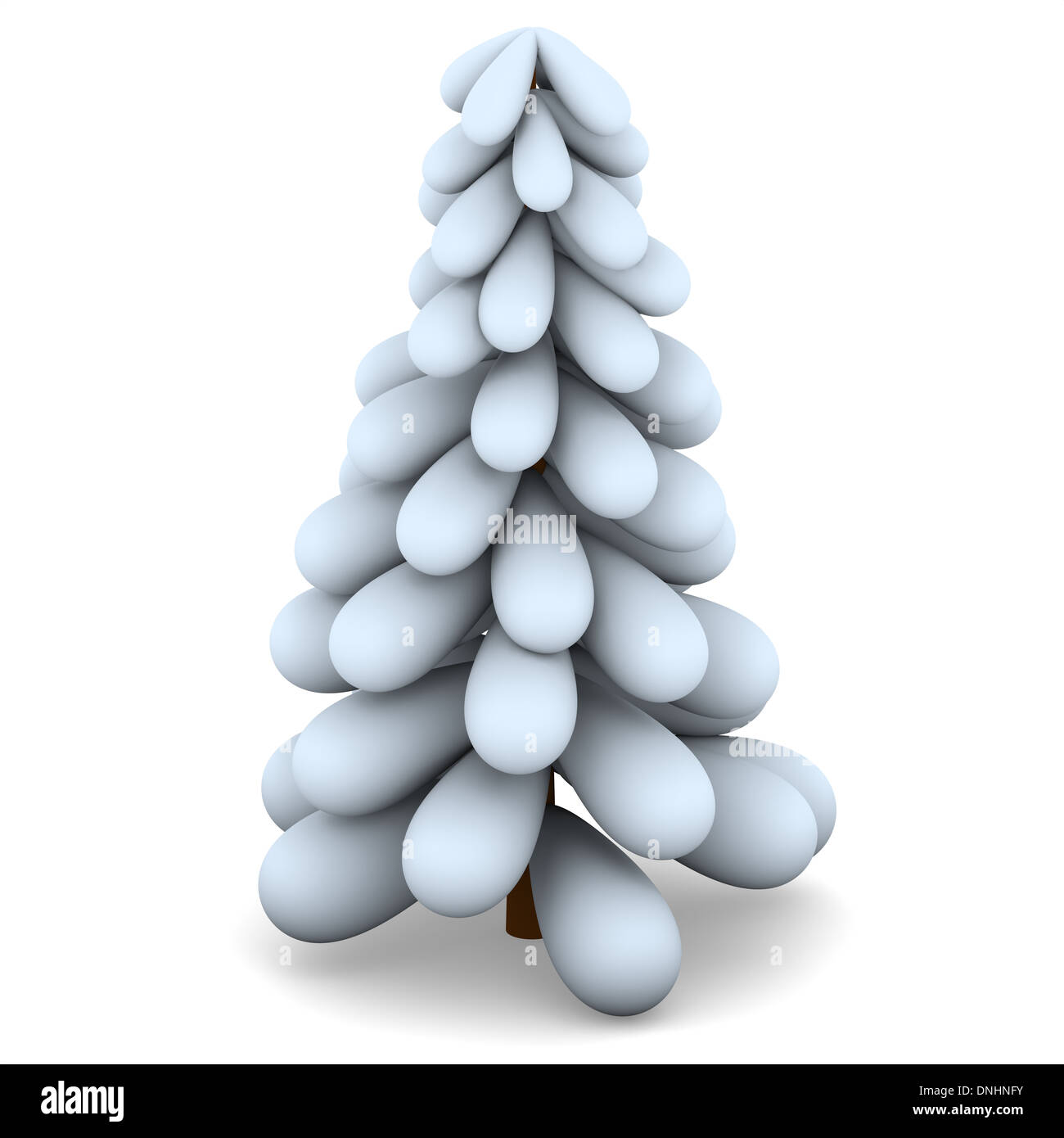 White christmas tree illustration isolated on white background Stock ...