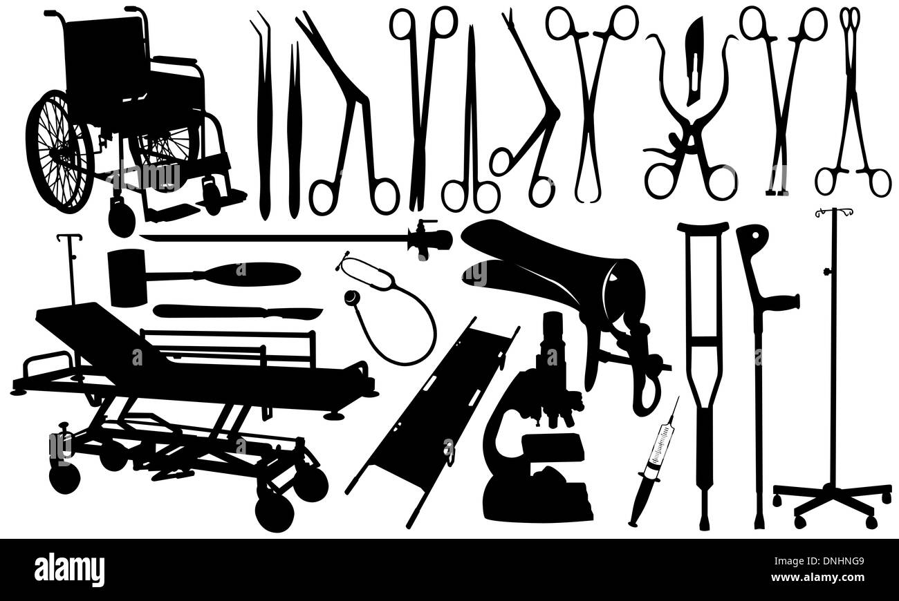 set of medical tools Stock Photo