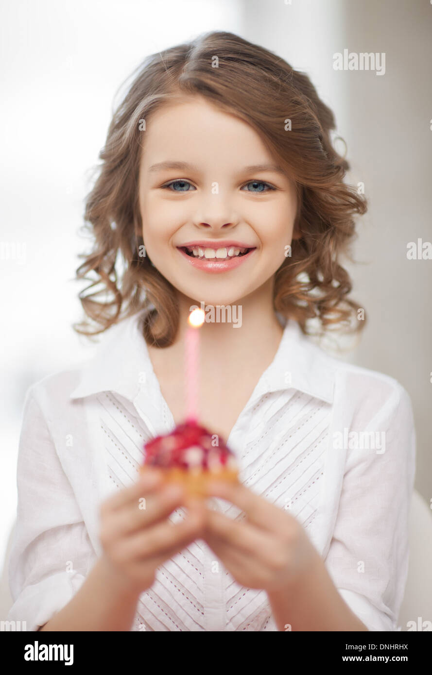 girl with cupcake Stock Photo Alamy