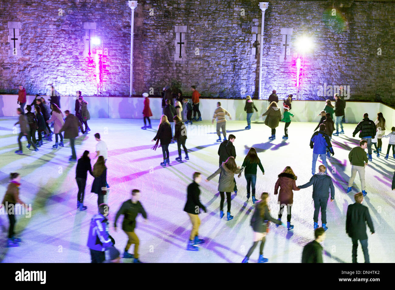 Ice Rink Tower Of London Stock Photo