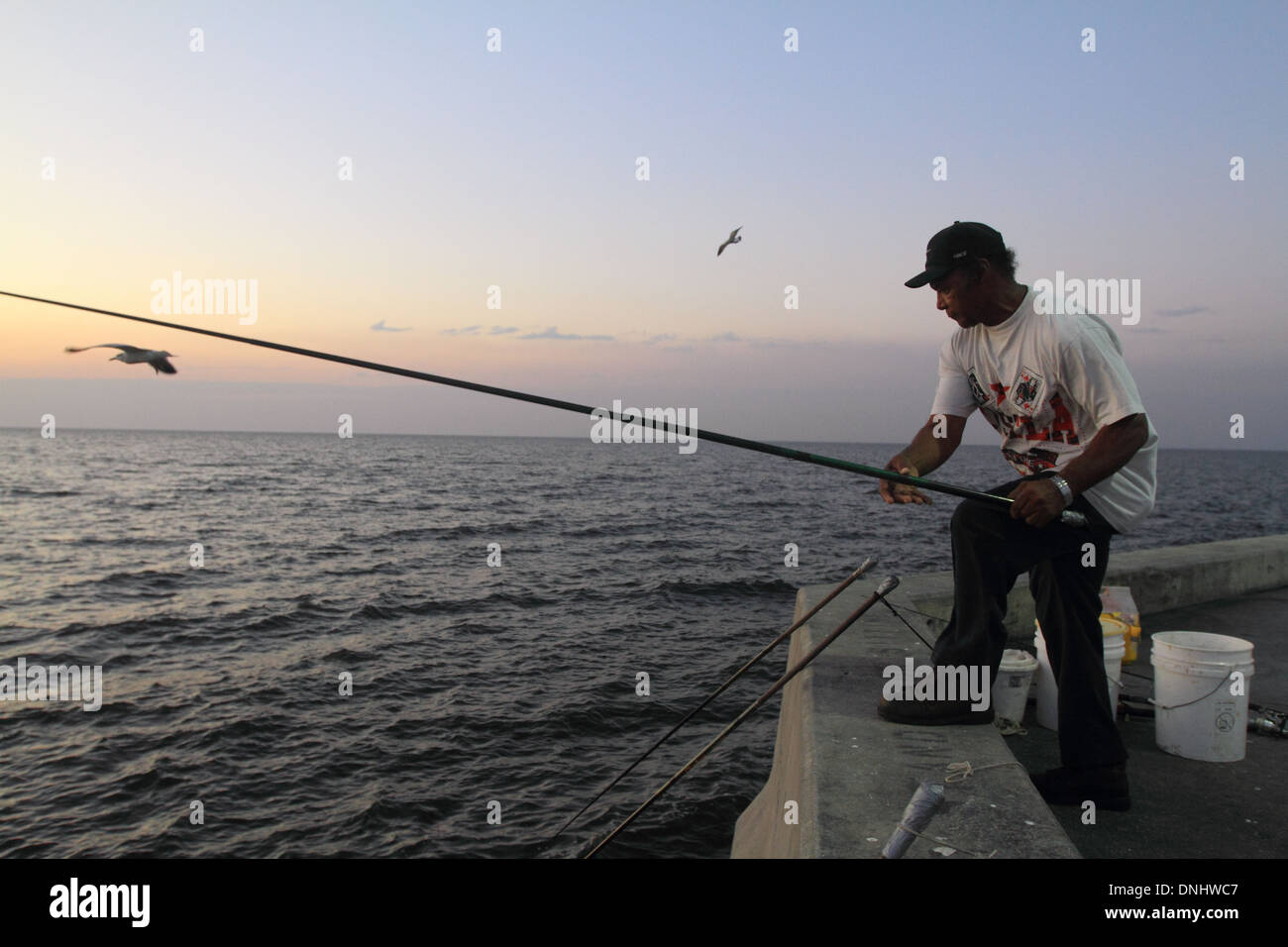 Fishing in Lake Okeechobee, Florida Stock Photo Alamy