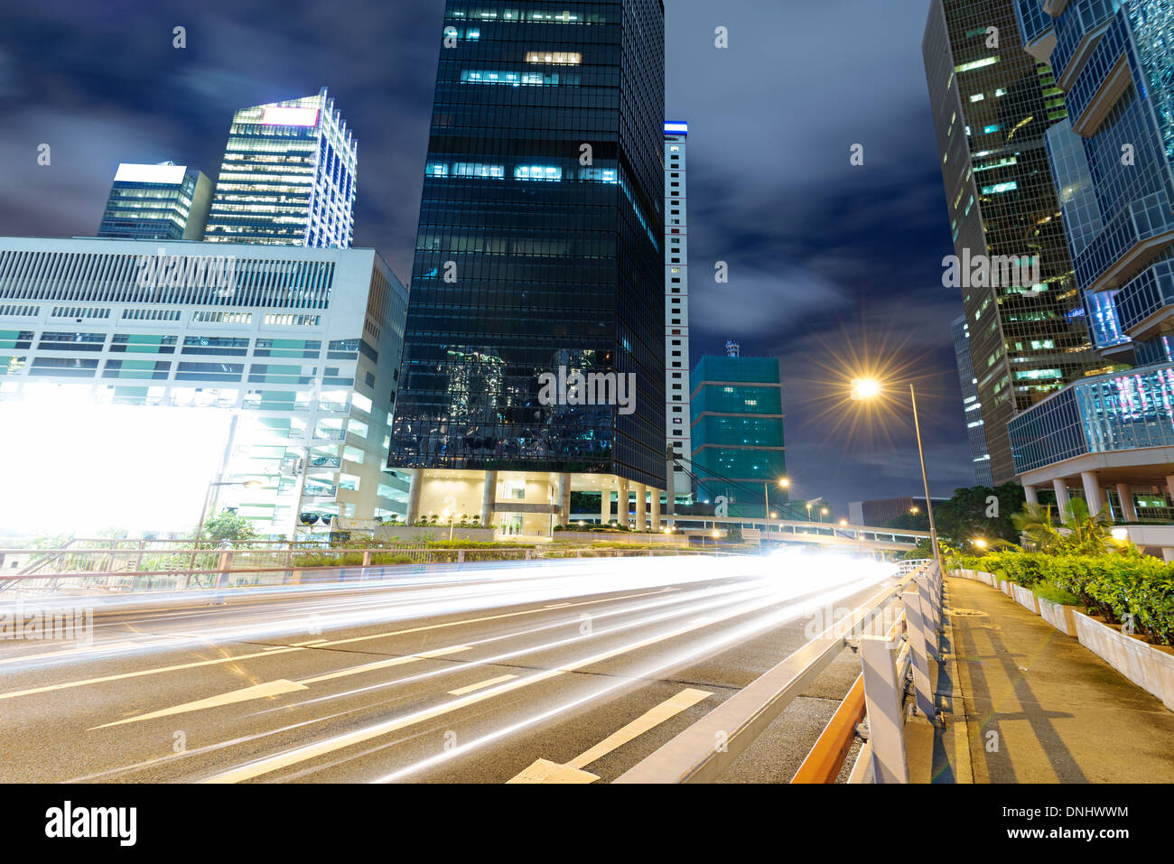 Hong Kong city at night Stock Photo - Alamy