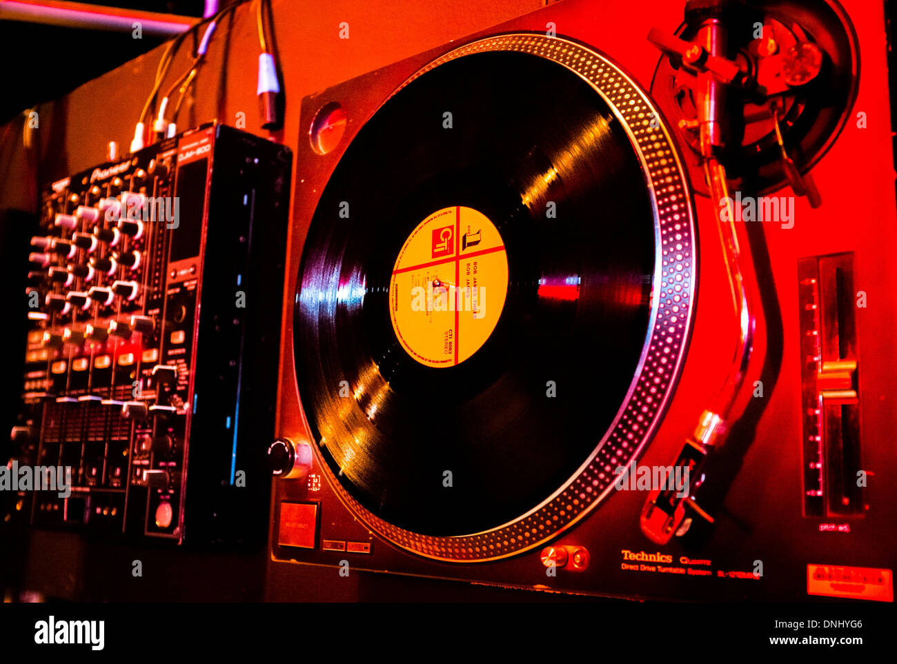 DJ Record Decks Stock Photo Alamy