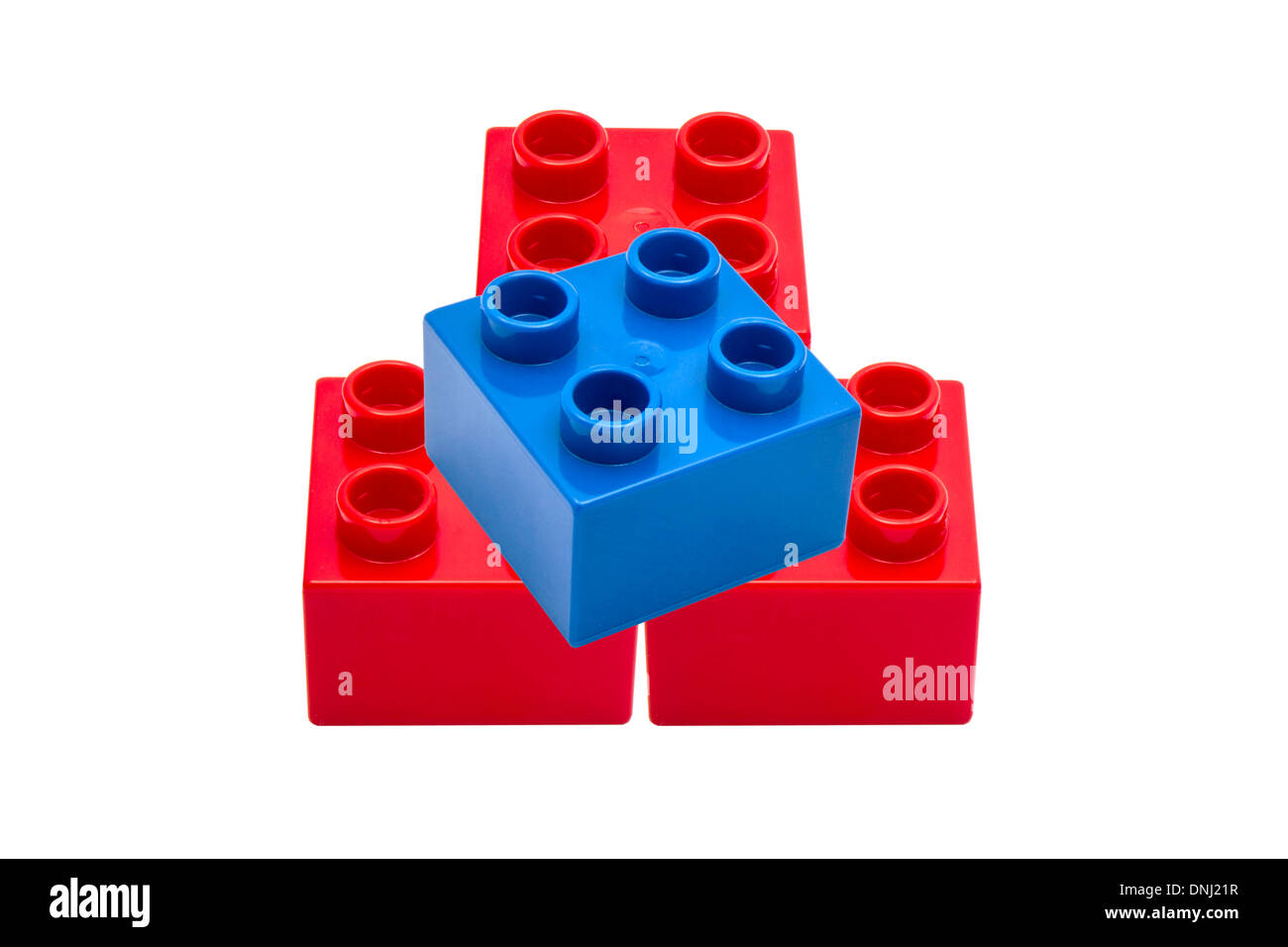 Colorful building blocks closeup on white background Stock Photo - Alamy