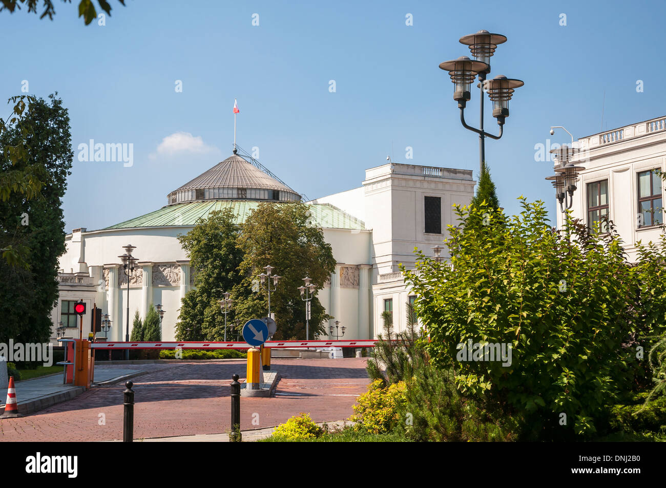 Building of Sejm in Warsaw, the lower house of the Polish parliament Stock Photo