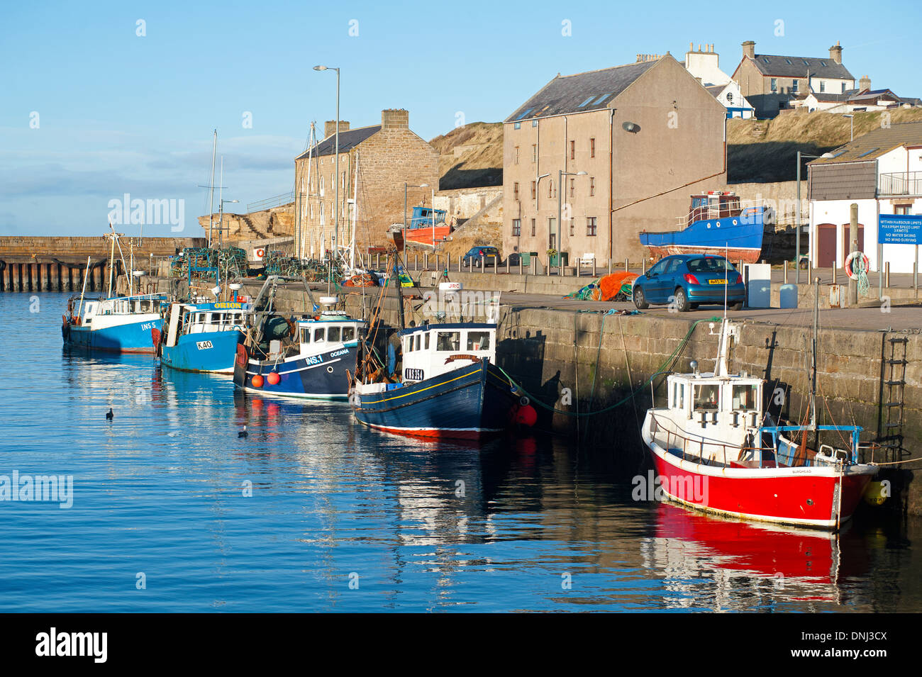 Burghead Harbour on the Moray Firth in Grampian Region, Scotland. SCO