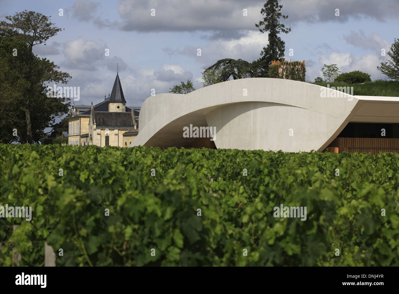 WINEMAKING CELLAR OF THE CHATEAU CHEVAL BLANC DESIGNED BY CHRISTIAN DE