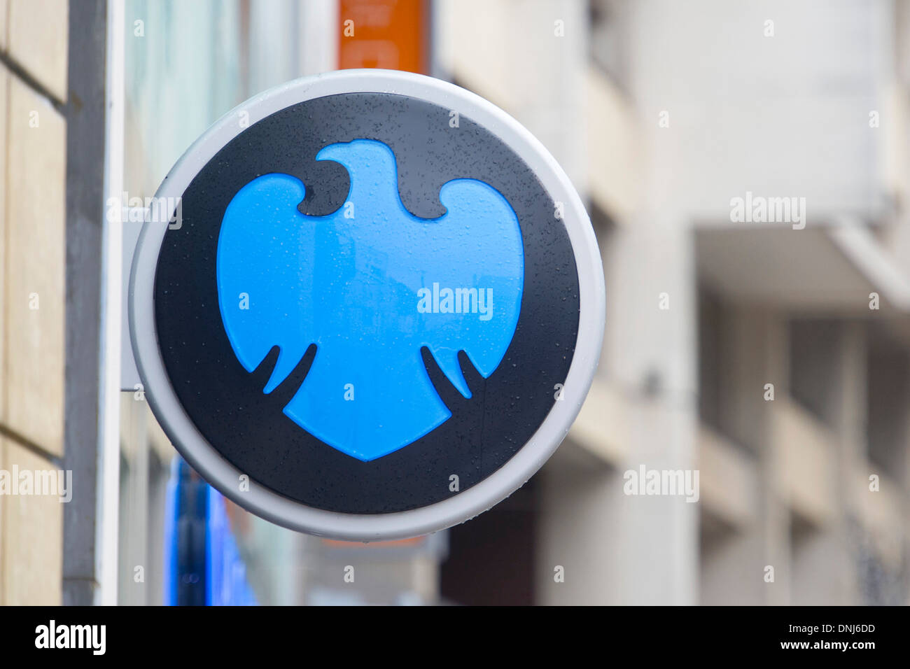 A Barclays bank sign. Stock Photo