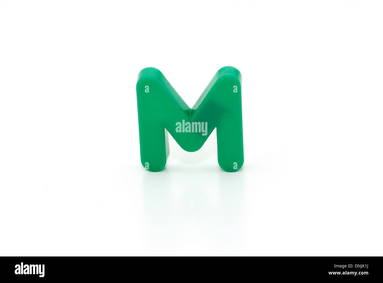 The letter M on white background. Stock Photo