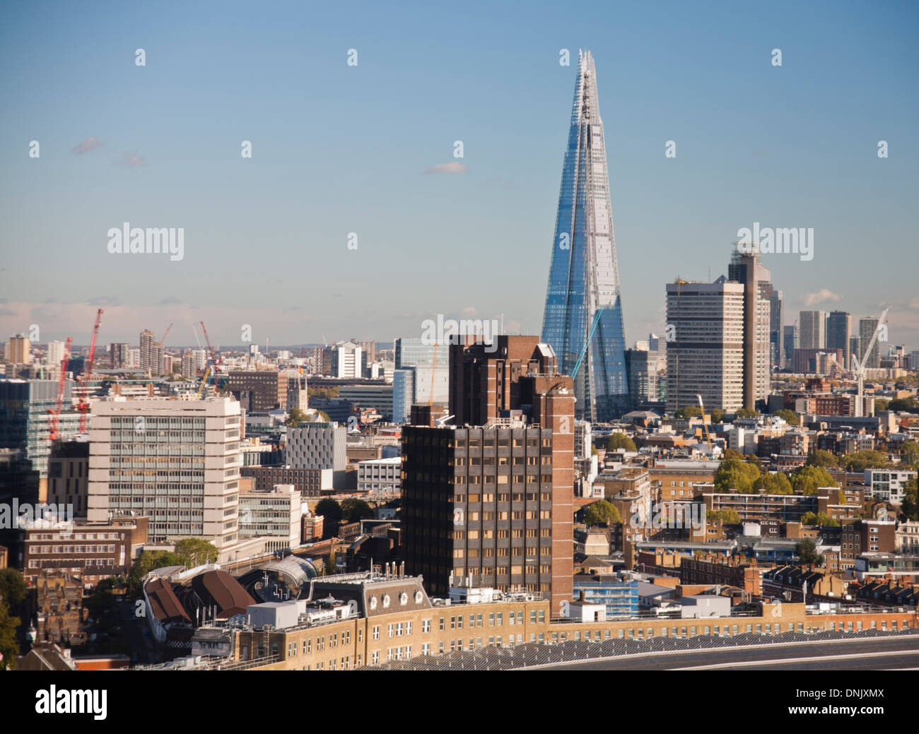 View of London as seen from the London Eye showing the Shard, London, England, United Kingdom Stock Photo