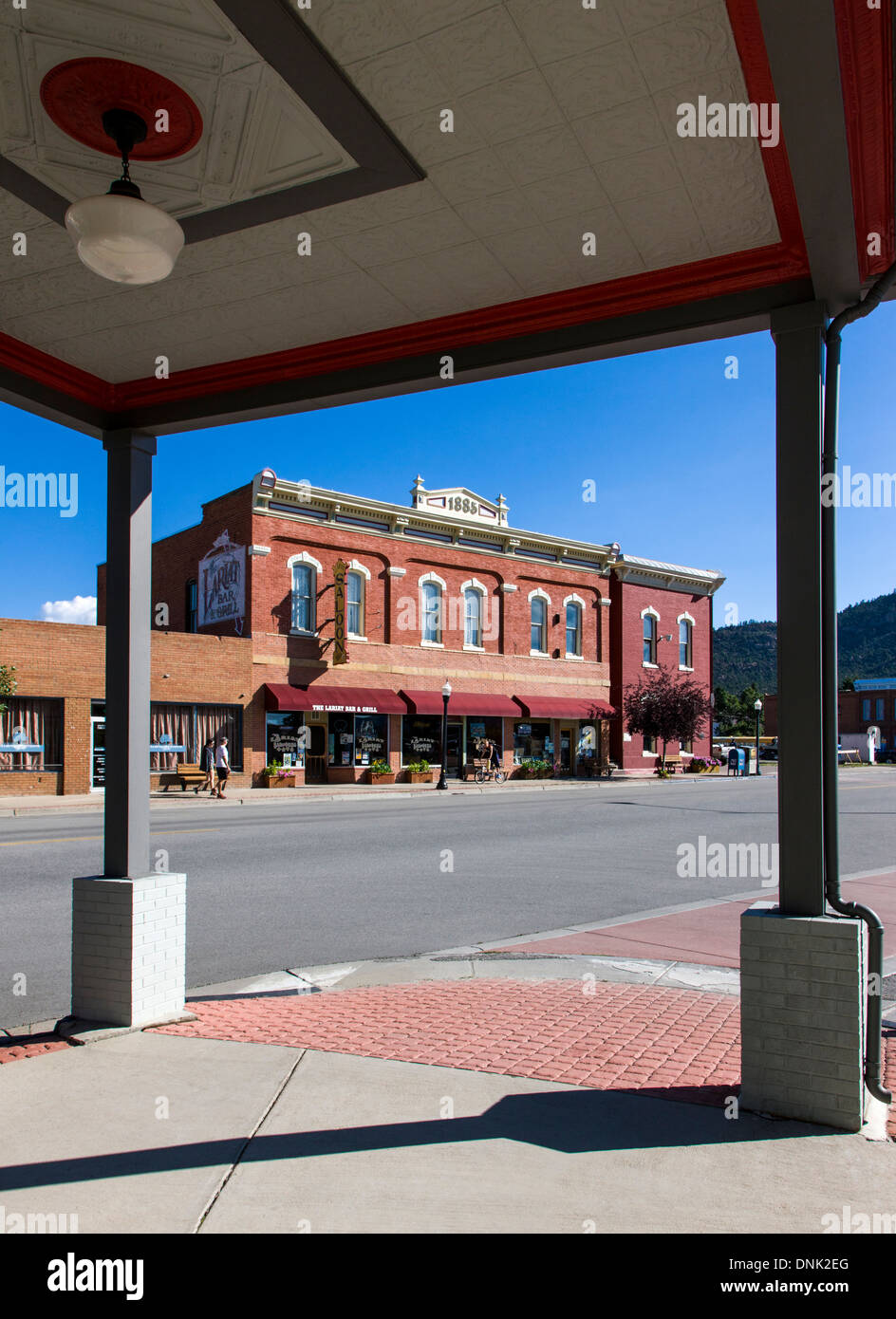 Historic downtown district, small mountain town of Buena Vista, Colorado, USA Stock Photo
