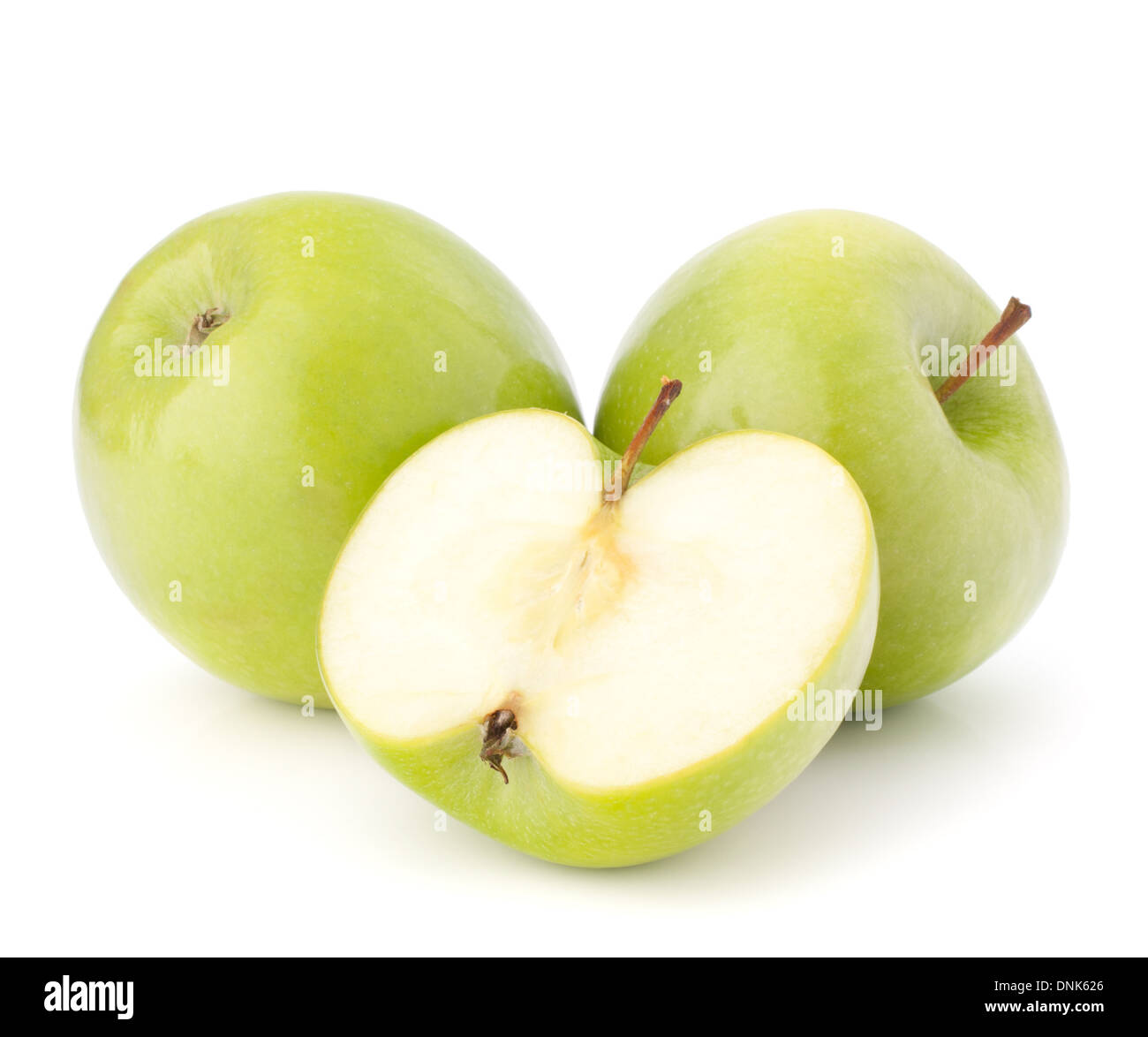Green apple isolated on white background cutout Stock Photo - Alamy