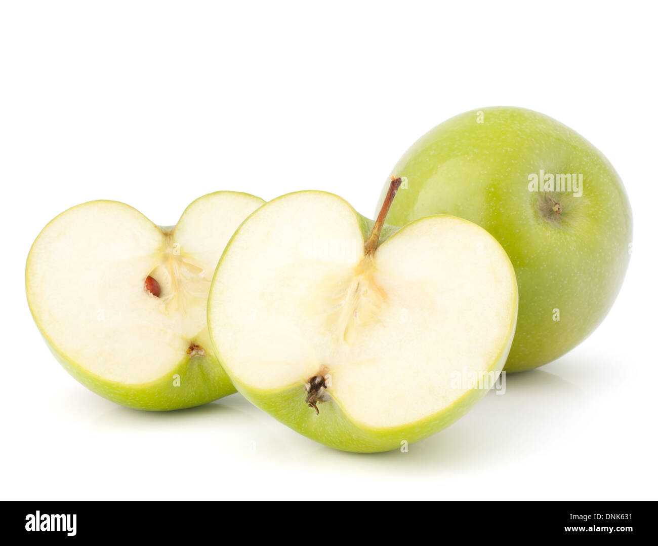 Green apple isolated on white background cutout Stock Photo - Alamy