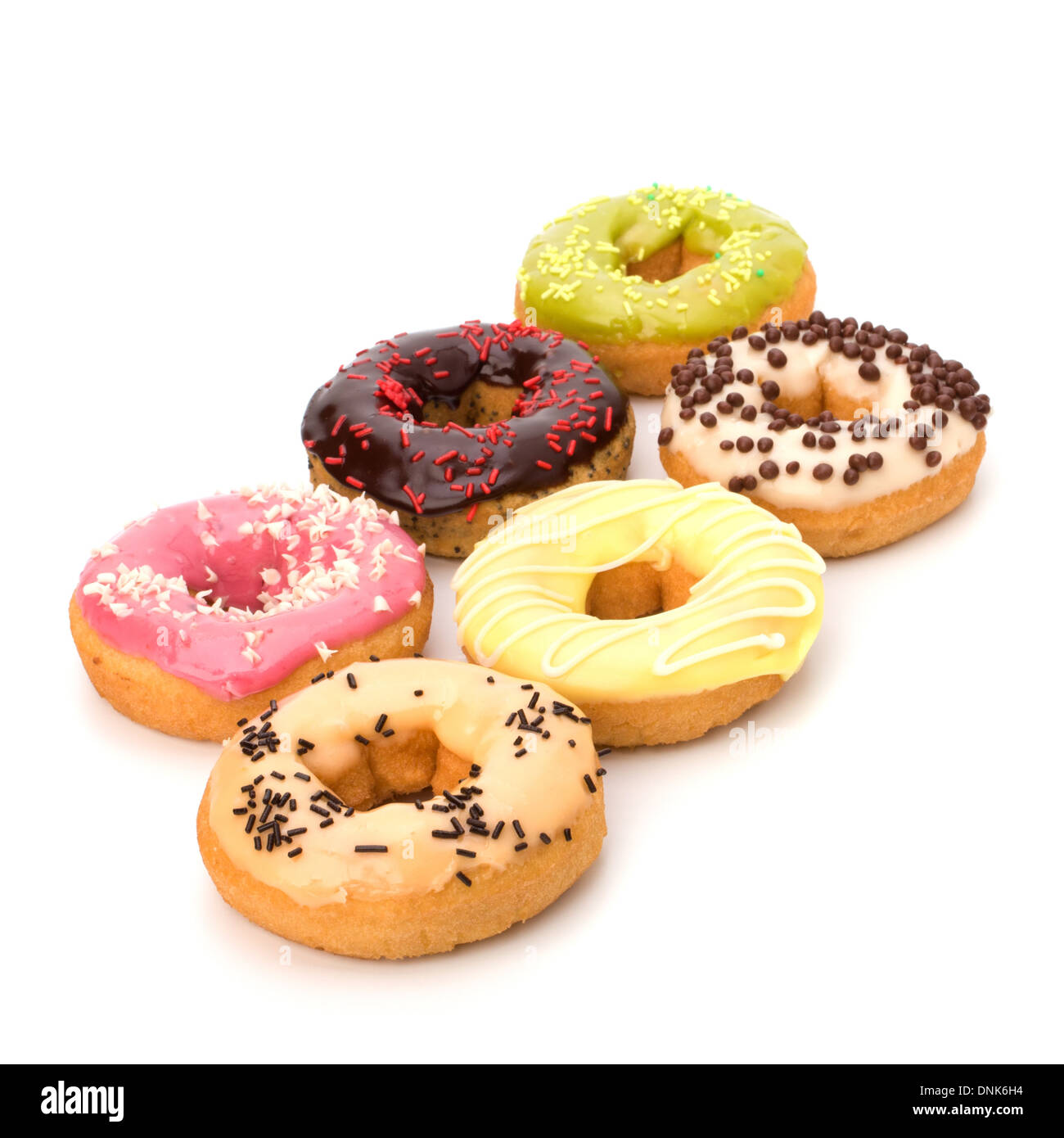 Delicious doughnuts isolated on white background Stock Photo - Alamy