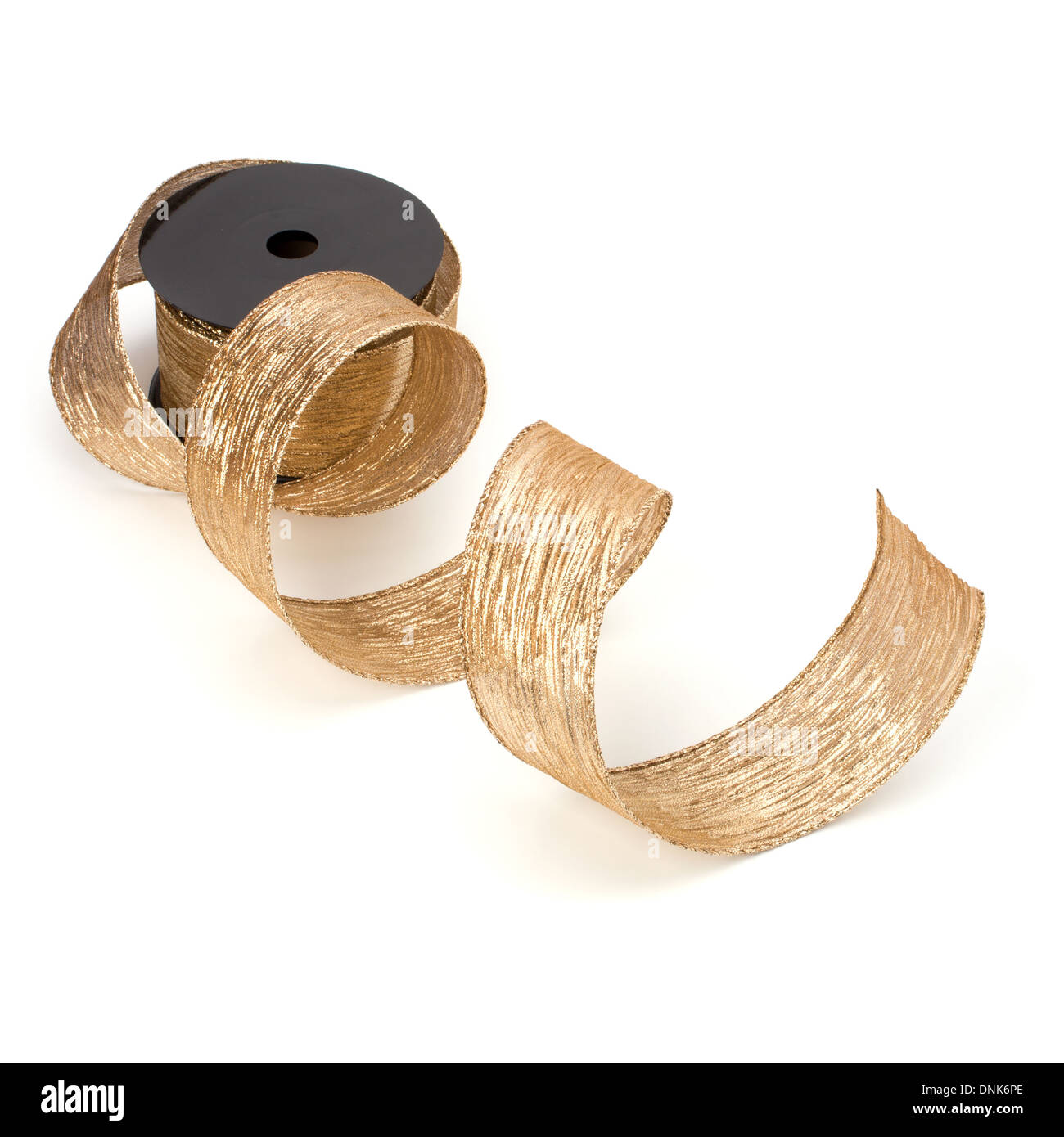 Gift ribbon bobbin isolated on white background Stock Photo - Alamy