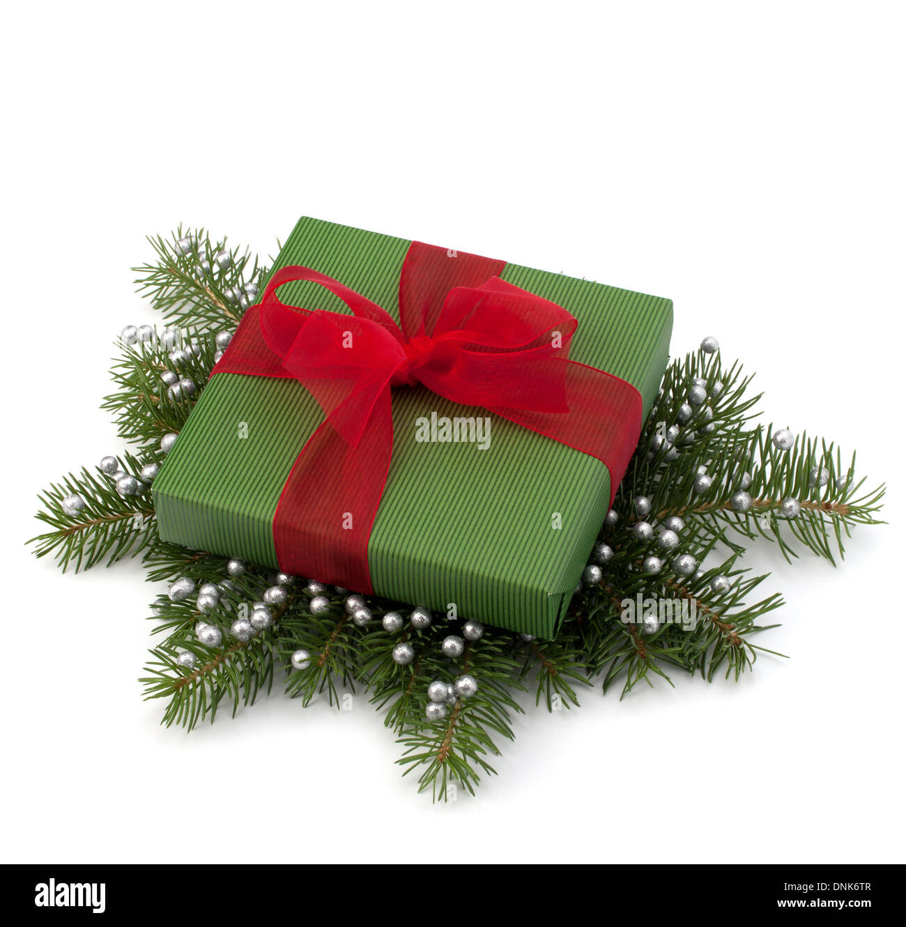 Christmas gift box isolated on white background Stock Photo - Alamy